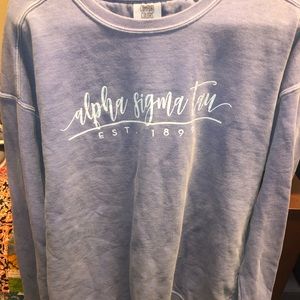 alpha sigma tau comfort colors crewneck sweatshirt